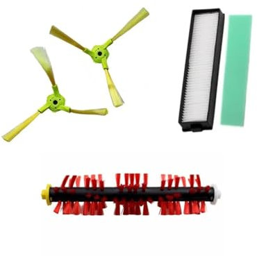 Hauptbürste Seitenbürste Hepa-Filter Kompatibel für LG Hom-BOT, VR6462LVM VSR8600RR VSR6600OB Roboter-Staubsauger-Teilezubehör VR-Serie, Kehrroboter-Zubehör. (Farbe: 1 Set-01)