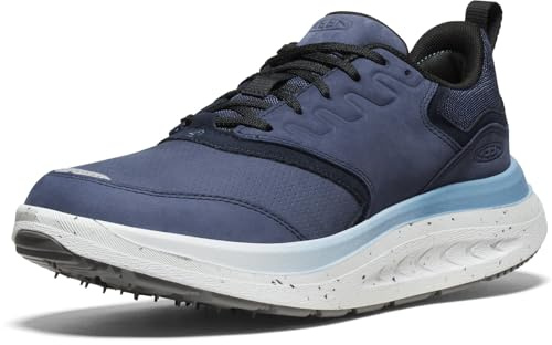 KEEN Herren Wk400 Performance Breathable Walking Schuhe, Naval Academy/Blue Heaven, 42.5 EU