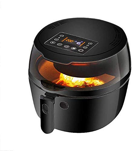Freidora de aire con pantalla táctil LED, horno de freidora de aire de 8 l con pantalla táctil digital, freidora eléctrica grande, asador, freidoras de aire caliente sin aceite, cita las 24 horas,