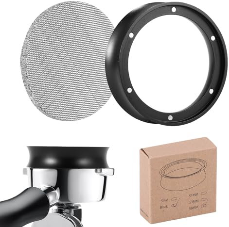 COZHYESS 58mm Coffee Catch Ring, with 58 mm round filter,Coffee Portafilter Dosing Ring, Coffee Dosing Ring, Coffee Dosing Funnel, Easy Cleaning, for 58mm Espresso Machine