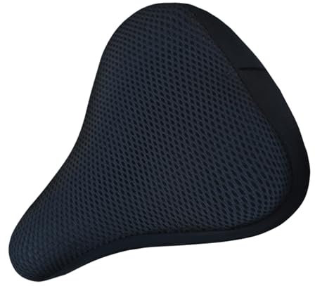 ﻿Fahrradsattelbezug, Weich Atmungsaktiver Gepolsterter Sitzbezug Bequemer Fahrradsattel überzug für Fahrradzubehör (Schwarz)