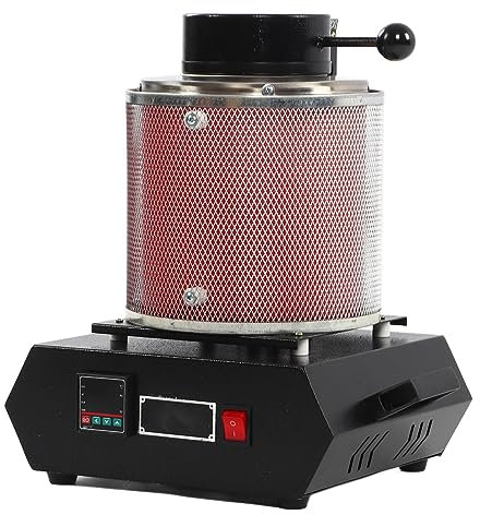 Tonysa Four de Fusion d'or de 3 Kg, Machine de Fusion de Bijoux en Or, Four de Fusion Numérique Automatique, Four de Fusion électrique pour Bijoux en Métal Or Argent (Prise UE 220V)