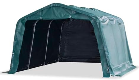 Willood Weidezelt Wasserfest Weidehütte Offenstall Weide Unterstand Weideunterstand Schafe Pferde Kühe Stall Shelter PVC 3,7x3,7 m Grün