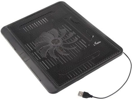 Base de Refroidissement pour Ordinateur Portable Notepal L2 avec Grand Ventilateur, Support USB pour Ordinateur Portable de 14 ou Moins, Noir, Maille de Fer + Plastiques