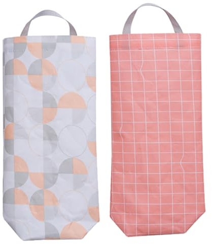 TOPBATHY 4pcs Elegant Oxford Cloth Storage Bag Opener for Reusing Shopping Bags Biodegradable Bin Liners Random Style