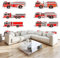 Fototapete 3D Effekt Rotes Feuerwehrauto-Symbol Tapete Fototapeten Vlies Tapeten 350x256 cm Vliestapete Wandtapete Moderne Wand Schlafzimmer Wohnzimmer Wand tapete