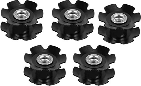 WPKD BLUEIY Noyau de Tube de Fourche de Vélo 5 Pièces, écrou étoile sans Fil Noyau de Vélo sans Dents Noyau de Fourche de Vélo en Alliage d'acier pour Diamètre Extérieur de 28,6mm