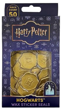 Harry Potter: Hogwarts Gold Wax Sticker Seals (Set of 50)
