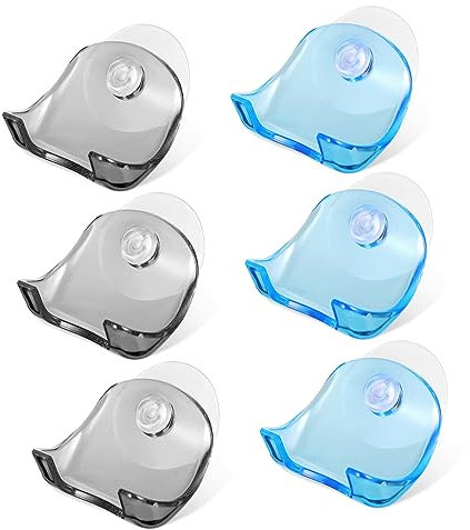 DRESSOOS 6St Rasiererhalter mit Saugnapf schäumend Bad Halter für Saugrasierer Pumpe Gel rasierhobel halter hygienespeicher Rasiererhalter für Duschwand halter für dusche rasierer Plastik