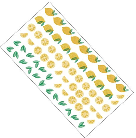 VILLCASE Zitronen Wandaufkleber Aus Langlebigem Pvc Selbstklebend Dekorativer Zitrus Sticker Für Schlafzimmer Wohnzimmer Zimmerdekoration