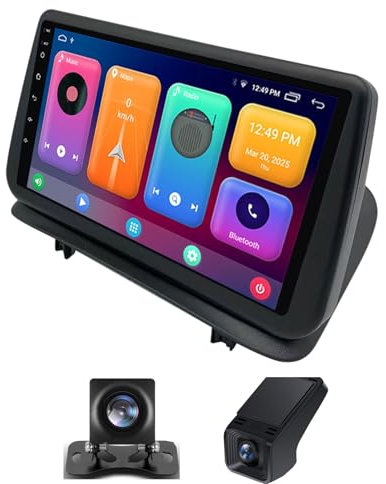 Android 13 per Renault Clio 3 2005-2014 Controllo del Volante 9 Pollici Touchscreen Stereo Auto CarPlay & Android Auto con GPS 4G WiFi FM RDS Autoradio + Camera DVR(NF-1)
