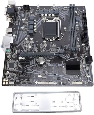 Denash Scheda Madre per Computer Micro ATX con Processori Core I9 I7 I5 I3 11a 10a Generazione, Supporto Memoria DDR4 3200/3000/2933/2666/2400/2133, VGA DVI USB 3.2 Gen1 Gen1 Gen1