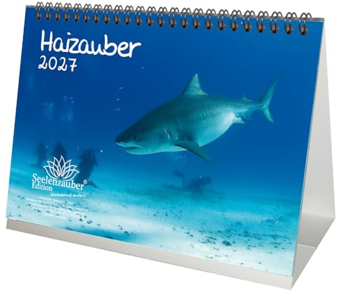 Haizauber DIN A5 Tischkalender für 2027 Hai - Seelenzauber
