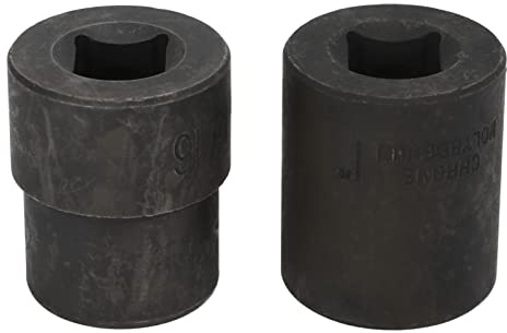 Aramox Wheel Lock Nut Remover 2PCS Alloy Steel Lug Nut Remover Set 19 to 26mm 1 2in Square Drive Deep Reverse Thread for Emergency Wheel Removal with Hand or Air Tools