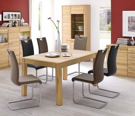Beauty.Scouts Esstisch Anabell Tisch ausziehbar Kernbuche 160(260) x77x90cm Esszimmer Küchentisch Esszimmertisch Küche Holztisch Holzfuss Kaffeetisch Auszug
