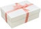 White Gift Box with Lid | Pick Your Ribbon Colour | Large Memory or Hamper Boxes | Flat-Packed Gift Boxes for Presents, Birthday or Baby Gifts | Size 30x20x10cm (Blush Ribbon 31)