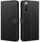 NWNK13 For Sony Xperia 10 iii Case Leather Wallet Book Flip Stand View Phone Cover with Card Holder Slots Compatible with Sony 10 iii 2021 (Black)