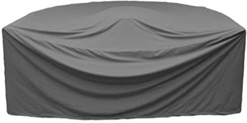 KEKAFU Sonneninsel Abdeckung Halbrund mit Kordelzug, Schutzhülle Sonneninsel Halbkreis, Abdeckplane Sonneninsel Halbrund 420D Oxford-Tuch Wasserdicht Wetterfest Anti-UV - Grau (200 * 110 * 75cm)