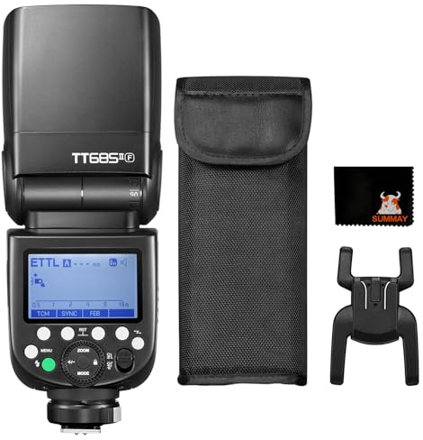 GODOX TT685IIF Flash de cámara TTL para cámaras Fuji,sincronización rápida de 1/8000s,Bloqueo de liberación rápida,conversión TCM,Flash Speedlite Manual GN60,Tiempo de Reciclaje de 0,1 a 2,6s