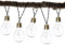 Cadena de luces LED solar Glow/Negro/Incluye 10 placas LED / 180 x 10 x 6 cm / IP44 a prueba de salpicaduras – para exterior – luz cálida 7 – Cadena de luces – Iluminación solar