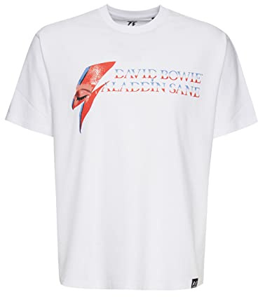 Recovered David Bowie Aladdin Sane Relaxed White T-Shirt by S
