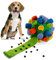 Larimuer Schnüffelball für Hunde, Schnüffelteppich Schnüffelspielzeug Interaktive Hundespielzeug tragbarer Haustier Snuffle Ball Toy für Kleine Mittelgroße Hunde Haustier (Grün und Regenbogen)