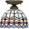 Uziqueif Tiffany Stil Buntglas Deckenleuchte, E27 8 inch Antike Kleine Deckenlampe Vintage für Küche Wohnzimmer Schlafzimmer Badezimmer Korridor Flur Treppen Esszimmer Cafe Bar, A