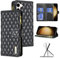 Handyhülle für Samsung Galaxy S23 Plus 5G Hülle Leder Klappbar Flip Case Reißverschluss Magnetverschluss Brieftasche mit 9 Kartenfächern Standfunktion Schutzhülle für Samsung Galaxy S23 Plus, Schwarz
