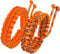 Jewboo Paracord Survival Bracelets Braided Paracord Handmade Rope for Couples Men Women Adjustable Size (2Pcs Oranges)