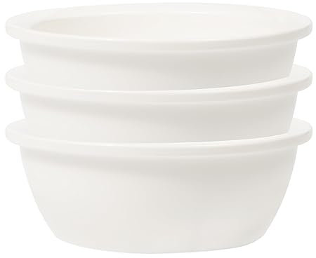 GUUSII HOME 3 Stück Ersatznäpfe Ersatzschalen Keramik für Bambus Foodbar, mikrowellen und spülmaschinenfest(12cm-6.76oz)