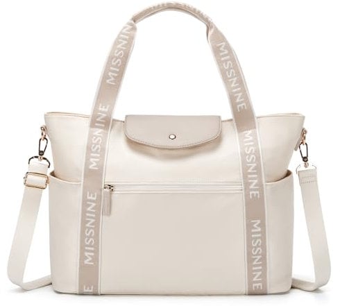 Missnine Handtasche Laptoptasche Damen 15,6-Zoll-Laptoptasche Tote Bag Leichte Arbeitstasche Shopper Tasche Damen Große Kapazität Computertasche Büroreisen