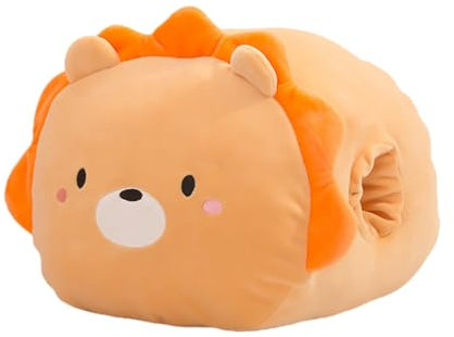 WOONEKY Handkissen überwintern winters lions Sofa Tiergefülltes Plüschkissen Kissen für die Couch Kissen für Couch gefülltes Kissen Schlafkissen warme Hände Kopfkissen Kissenauflage Stoff