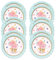 Afternoon Tea Floral Paper Disposable Plates Cups Napkins Table Cloth, Paper Plates Tableware for Mother's Day Afternoon Tea Wedding Anniversary Birthday Baby Shower Decoration (7 in 24 pcs Plates)