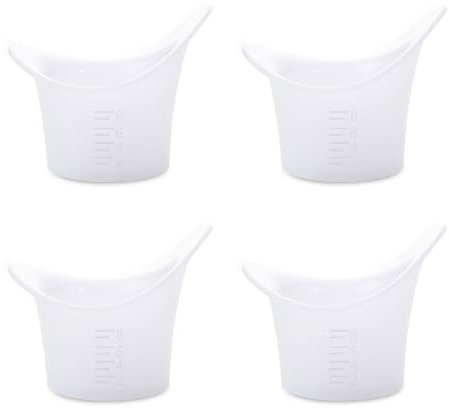 Helweet Copa Lavaojos, Copas de Lavado de Ojos, Tazas de Silicona de Baño de Ojos, 8ml, 4 Unidades