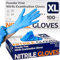 PROMART Disposable Nitrile Gloves, Food Grade - 100 Count - Blue, Latex-Free, Powder-Free - Multipurpose Hand Protection (1000, XL)