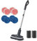 AirCraft Home PowerGlide Cordless Rechargeable Hard Floor Cleaner and Polisher Bundle With 2 Batteries, 8 Cleaning Buffing Pads, Perfect for Wood, Tile, Laminate and Hard Floors