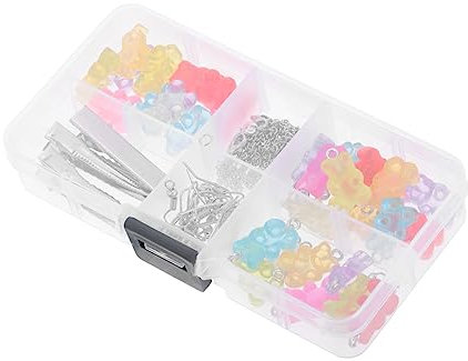 Gogogmee 1 Set DIY Jewelry Set DIY Bear Charms Gummy Bear Nail Charms Cute Charms Bracelet Charms 3d Nail Charms Gummy Nail Charms Bear Embellishment Craft Making Charms Nail Kits Resin