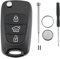 3 Tasten Fernbedienung Autoschlüssel Gehäuse Gehäuse Ersatz für Hyundai i20 i30 i35 ix35 Veloster und Kia Rio Ceed Pro Ceed Sportage Sorento Optima + Schraubendreher + Schlüsselanhänger + CR2032