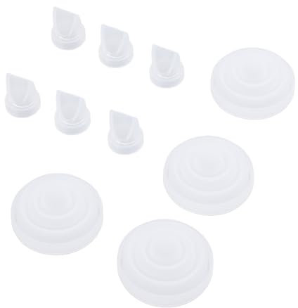 Breastpumps Parts for M5, 6pcs Silicone Duckbill Valves with 4pcs Diaphragms, Compatible with The for M5