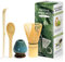4 Pieces Matcha Japanese Ceremony Kit, Natural Bamboo Matcha Whisk, Bamboo Spoon, Bamboo Scoop, Whisk Holder, Matcha Set for Tea Ceremony, Drinking - Dream Blue