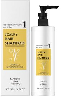 Pflegeshampoo, 237 ml, feuchtigkeitsspendend und reparierend, tiefenwirksam nährend und glättend, trockenes und raues Haar, glattes und glänzendes Shampoo GwL20 (White, 19.5x5x5cm)