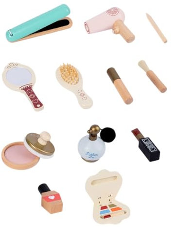 HANABASS 1Satz Kreatives Make Up Spielset für Kosmetisches aus Holz Sicher und Hautfreundlich für Rollenspiele und Fantasie Kleine Prinzessinnen und Meerjungfrauen