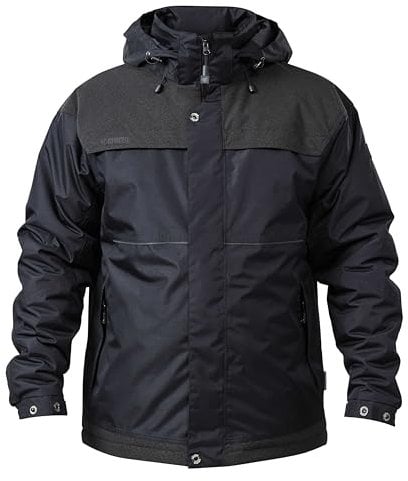 Apache ATS Waterproof Workwear Padded Jacket | Black Size M (42inch) | Durable Material Panels | Multi Pocket Features | Removable Strom Hood