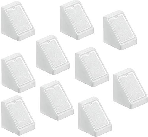 Gedotec H9580 Cornière d'Angle de Meuble | Canne en Équerre pour Table, Chaise, Étagère | Raccord en Plastique PVC avec Vis pour Coin et Joint de Mobilier | Connect Universel Blanc - Lot de 20