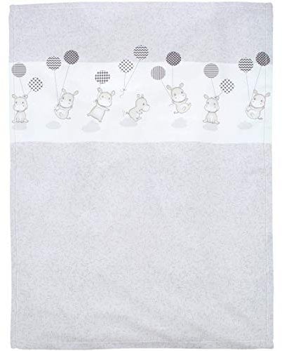 Alvi Microfaserdecke Kuscheldecke Hippo silber 75x100 cm 931849729