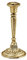 Relaxdays Candleholder Kerzenständer, einarmig, für Tafel-& Stabkerzen, Vintage, Barock, Kerzenhalter Gusseisen, HxD 19 x 9 cm, Gold, 2.2 cm