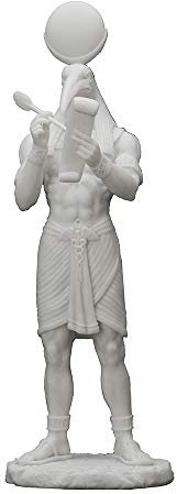 Veronese Design Statue Thoth, ägyptischer Gott des Wissens, Kunstharz, Marmor-Finish, 27,9 cm hoch