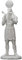 Veronese Design Statue Thoth, ägyptischer Gott des Wissens, Kunstharz, Marmor-Finish, 27,9 cm hoch