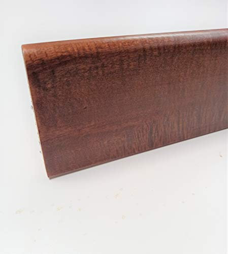 Hobby Legno Battiscopa in Legno Massello mm. 70x10. Made in Italy. (Tinta Noce Medio)