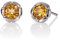 namana 925 Sterling Silber Ohrringe für Frauen mit Citrin-Edelsteinen, massive Silber Citrin Ohrringe für Frauen, 925 Silber Ohrstecker mit Edelsteinen, natürliche Edelstein-Ohrringe für Damen